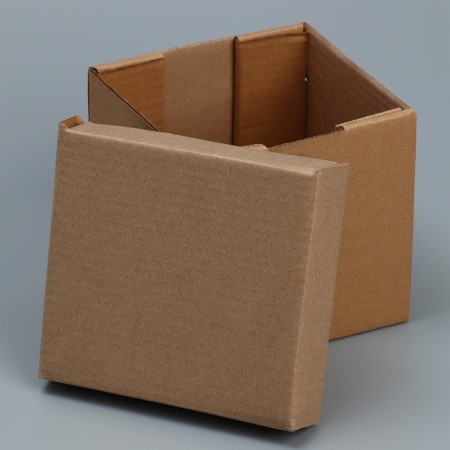 Gift folding box, packaging, “brown”, 16.6 x 15.5 x 15.3 cm-1