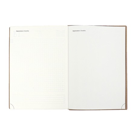 Dated 2025 diary, Escalada, A5+ 176 sheets, integral cover, artificial leather, foil embroidery, lies, block 80 g/m2, beige-12