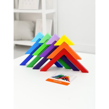 Geometric Rainbow geometric designer, in a wooden box-1