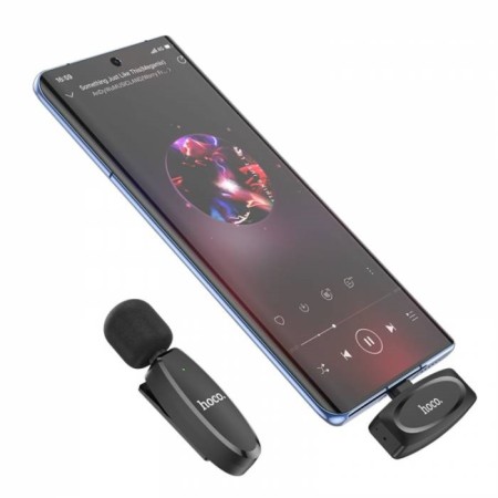 Portable microphone Hoco L15, wireless, 70 mAh, Type-C, black-2