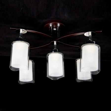 Ceiling chandelier Citilux "Fortune" CL156152, 47x36x35 cm, 5x75W, e27, brown color-8