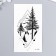 Tattoo on the body phosphorus "spruce forest" 10.5x6 cm