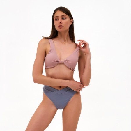Female swimming top minaku monophonic, powder color, size 48-3