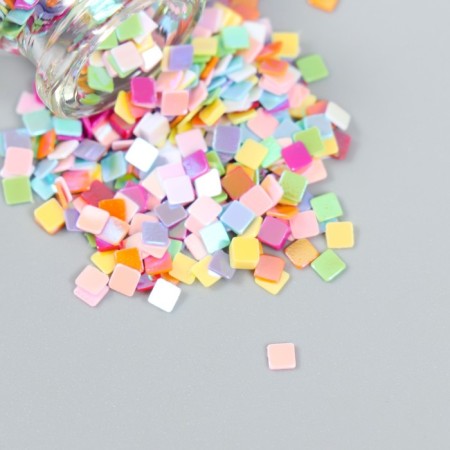 Glitter in the jar "Rainbow Squares" set 6 grams 5x2x2 cm-2