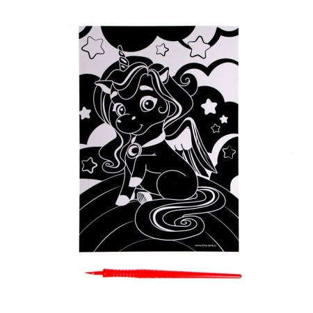 Engraving "Magic Unicorn" A5, with a metallic effect "Holography"-2