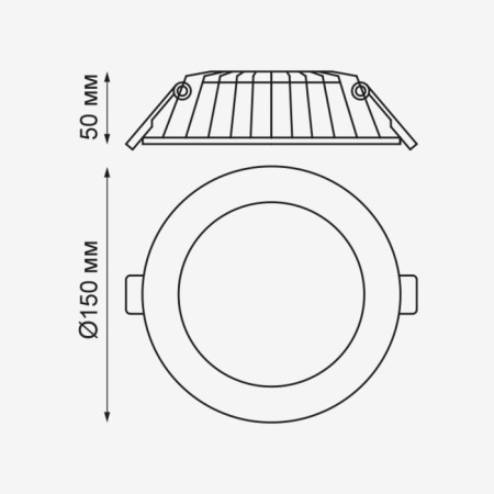 Lamp built -in Novotech. Gesso, 12W, 50x150x150 mm, white color-1
