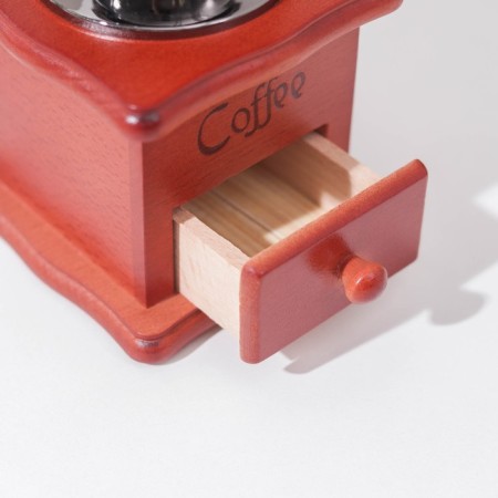 Manual coffee grinder "Morning coffee", 9.8 × 16 cm, red tree-2