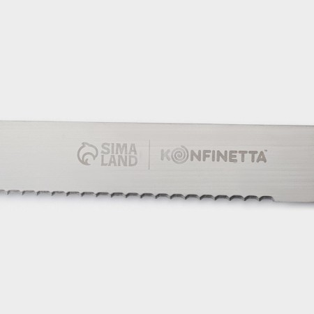 Biscuit knife large teeth Konfinetta, blade length 35 cm, wooden handle-3