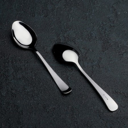 Teaspoon "Rosinka", h = 13 cm, thickness 1.8 mm, silver color