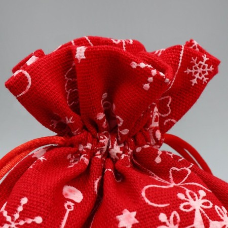 Bag Gift canvas "Bright New Year", 16 x 24 cm +/- 1.5 cm, New Year-3