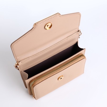 Women's bag with lightning, beige color-8