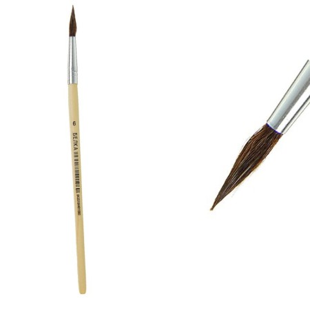 Squirrel Brush Round No. 6, handle tree-3