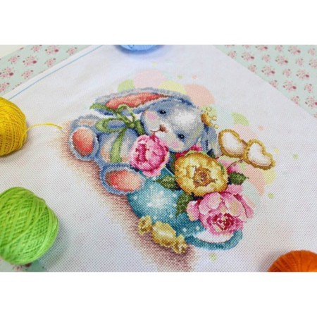 Set for embroidery "Peon Dreams" 19 × 20 cm-2
