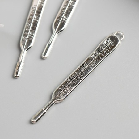Decor for creativity Metal "Thermometer" silver 7.1x0.9 cm