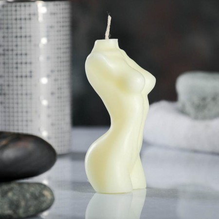 Figure candle "Women's body No. 1" Milk, 9cm-3