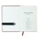 The diary is low, PVC cover, A5 format, 140 sheets in a cage, elastic band, with a handle, mix