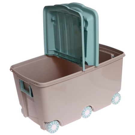 Box for toys on wheels, 66.5 l., 68.5 × 39.5 × 38.5 cm, color light-3