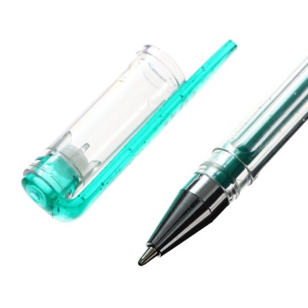A set of gel pens, 6 colors, with sparkles, in a blister on the button-3