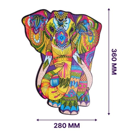 Wooden puzzle "Great Elephant", 36 × 28 cm-1