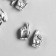 Busina for creativity Metal "Indicative finger - attention" silver 1.6x0.9 cm