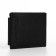 Male purse on magnets, department for bills, for cards, for coins, black color