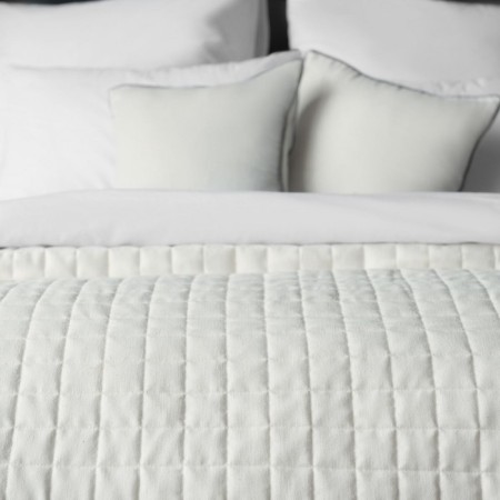 Konni set: cover 230 x 250 cm, pillowcase 45 x 45 cm - 2 pcs, white color-2