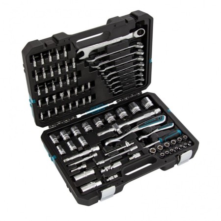 Tool set GROSS 14149, 82 before, 120 teeth, CRV, 1/4 ", 1/2"-1