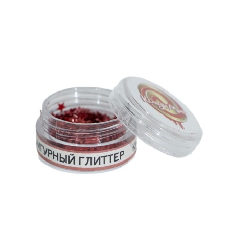 Glitter Figure "Stars", Reds-3