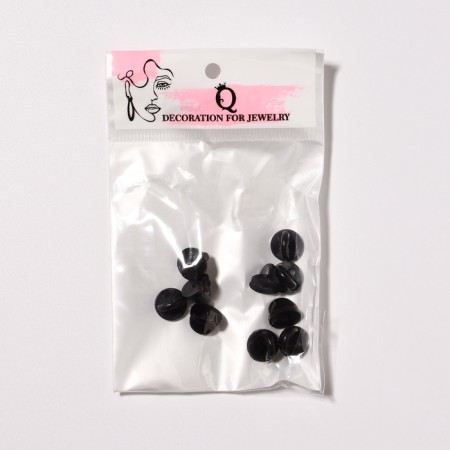 A plug for a badge, d = 1.1 cm, (set 10 pcs.), Black color-3