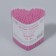 Cotton -based sticks “Heart”, 7 cm, 112 pcs, in a plastic organizer, pink color