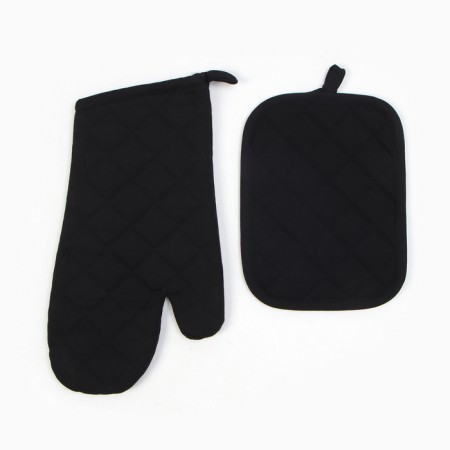 Set of kitchen Ethel, col. Black: mittens-seizure 15x30 cm, 18x21 cm-1