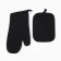 Set of kitchen Ethel, col. Black: mittens-seizure 15x30 cm, 18x21 cm