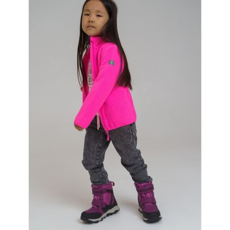 Fleet from a lightning fleece for a girl, height 104 cm, color fuchsia-7