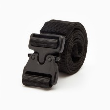 Tactical belt, 120 cm, width 3.7 cm, plastic buckle, black