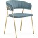 CHARTAL SHAMELIA 1 Metal/velor, Golden/Blue 60x52x79 cm