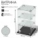 Desktop window, 2 shelves, 300 × 300 × 500, chipboard, glass color gray