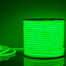 Flexible Neon Elektrostandard, IP67, 2835, 144 LED/m, 220V, round, Green glow