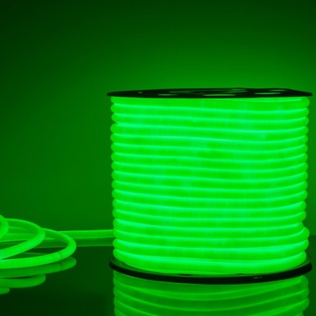 Flexible Neon Elektrostandard, IP67, 2835, 144 LED/m, 220V, round, Green glow