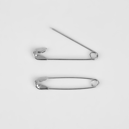 English pins, 22 mm, 50 pcs, silver color-1