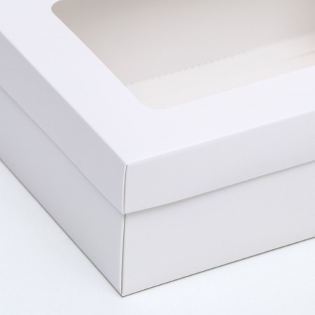The box is folding, the lid is, with the window, white, 24 x 17 x 8 cm-2
