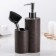 A dispenser for a detergent with a “minimum” brush, 400 ml, brown color