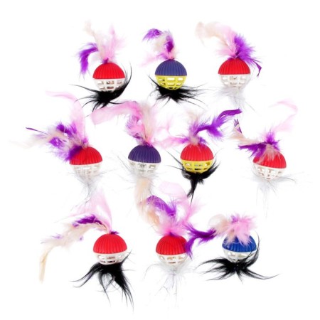 A toy for cats "rattle with a bell, pen and fur" zoonik, mix-1