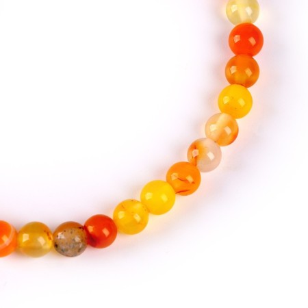 Beads made of natural stone "Yellow Agat" set 58 pcs., Size 1 pc. - 6 mm-3
