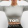TOP with a long sleeve Minaku: Sportly; Color gray rr r l