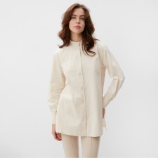 Women's shirt minku: casual collection beige color, pr 44