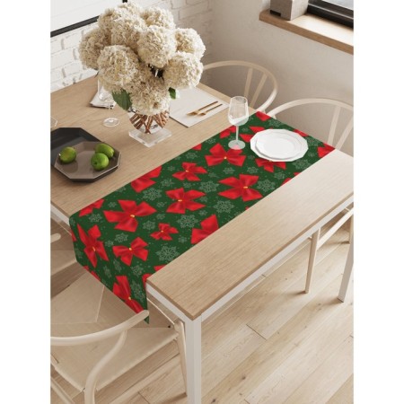 The path to the table "Bows and snowflakes", Oxford, size 40x145 cm