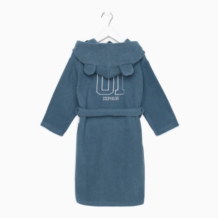 Terry robe of children's "Always the first" p. 32 (110-116 cm), sea wave-10