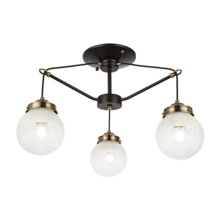 Ceiling EVOLUCE lamp. Sle110302-03. Stricce. 3x60 watts, E27, 59x59x36 cm, black color, bronze