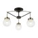 Ceiling EVOLUCE lamp. Sle110302-03. Stricce. 3x60 watts, E27, 59x59x36 cm, black color, bronze