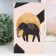 Safe-book wood to the leatherette "Geometry. Elephant" 21x13x5 cm
